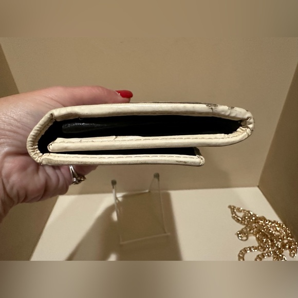 Dior trotter long wallet blue/cream #1 w/added unbranded chain - Picture 2 of 13